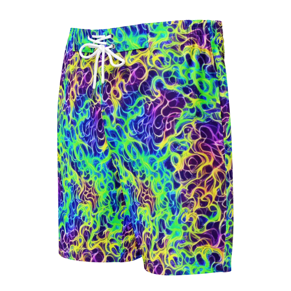 Nightwave Garden on Men's Board Shorts — Front