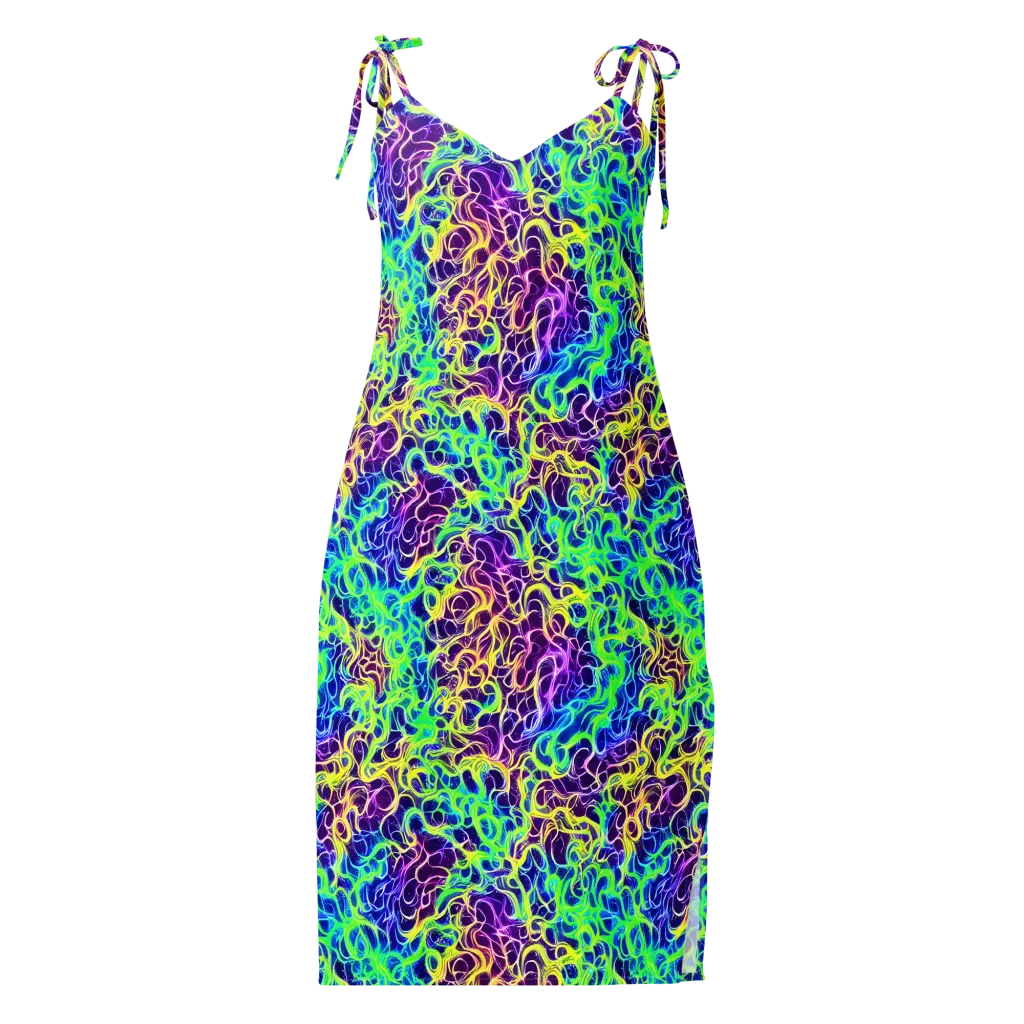 Nightwave Garden on Slip Dress — Front