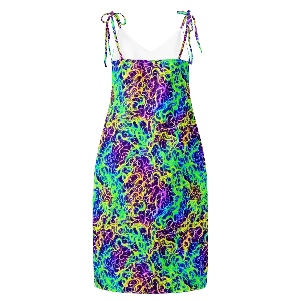 Nightwave Garden on Slip Dress — Back
