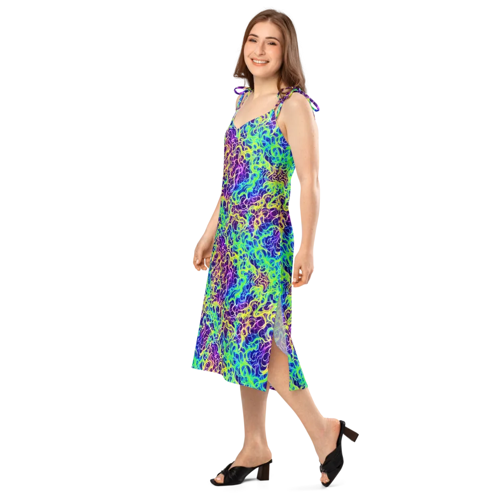 Nightwave Garden on Slip Dress — Left Front