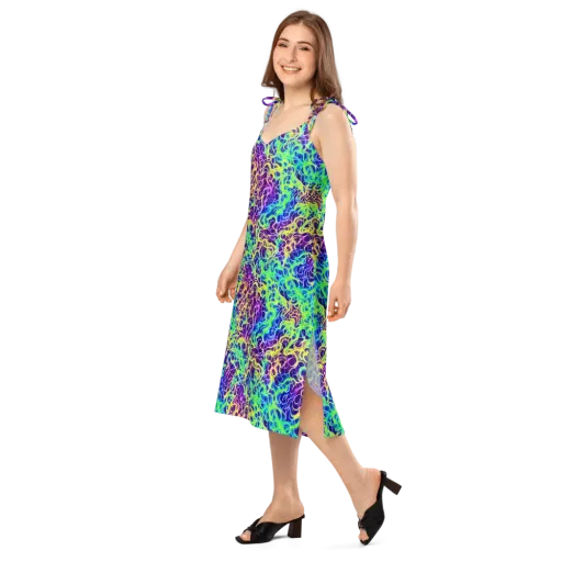 Nightwave Garden on a Slip Dress