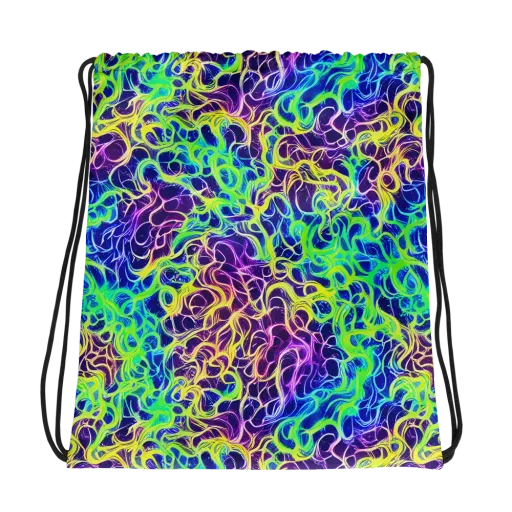 Nightwave Garden on a Drawstring Bag