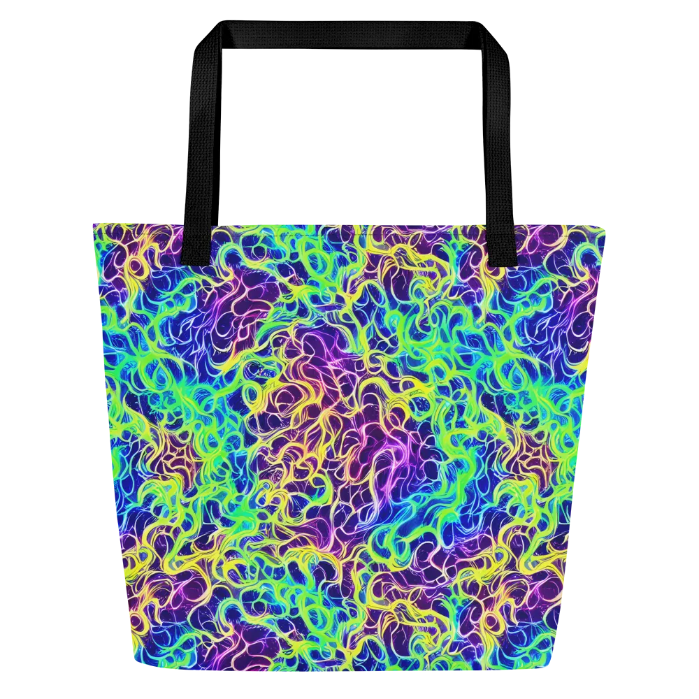 Nightwave Garden on Large Tote Bag W/ Pocket — Front