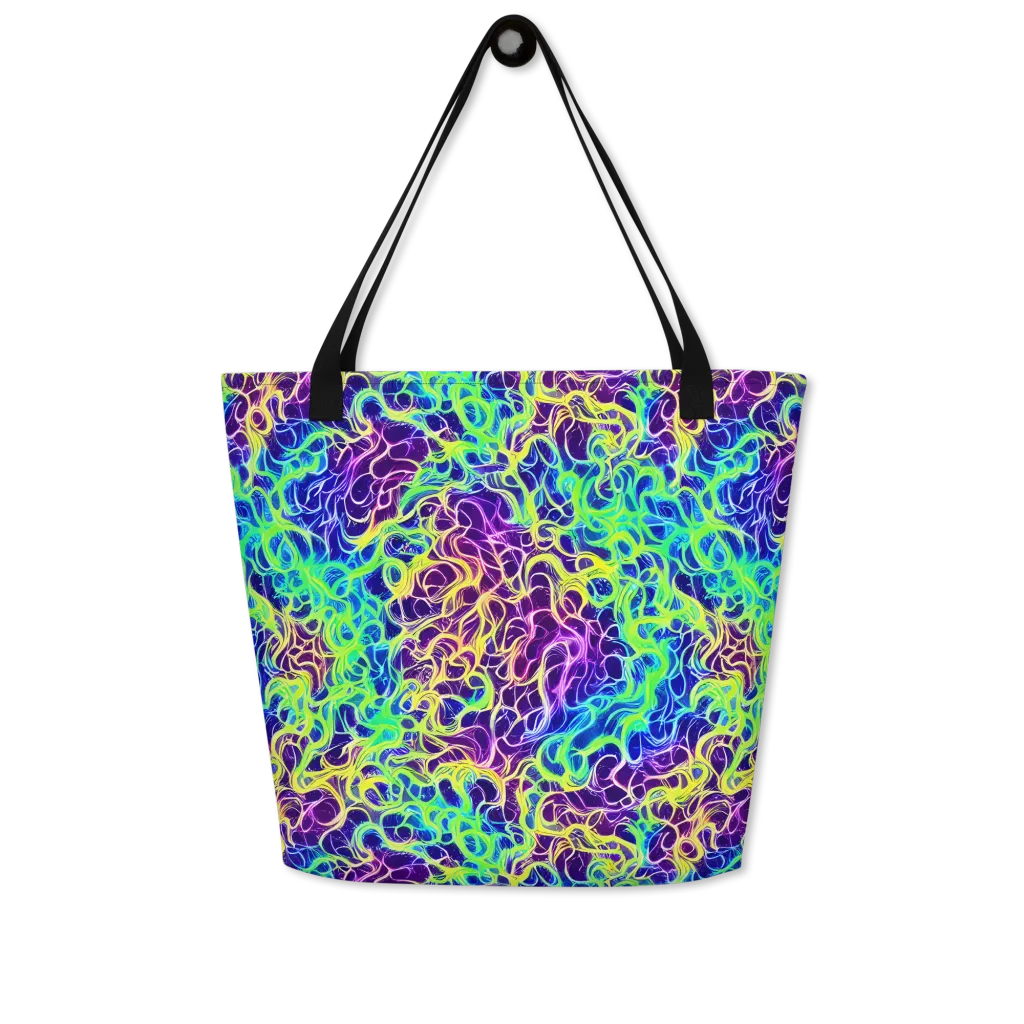 Nightwave Garden on Large Tote Bag W/ Pocket — Front