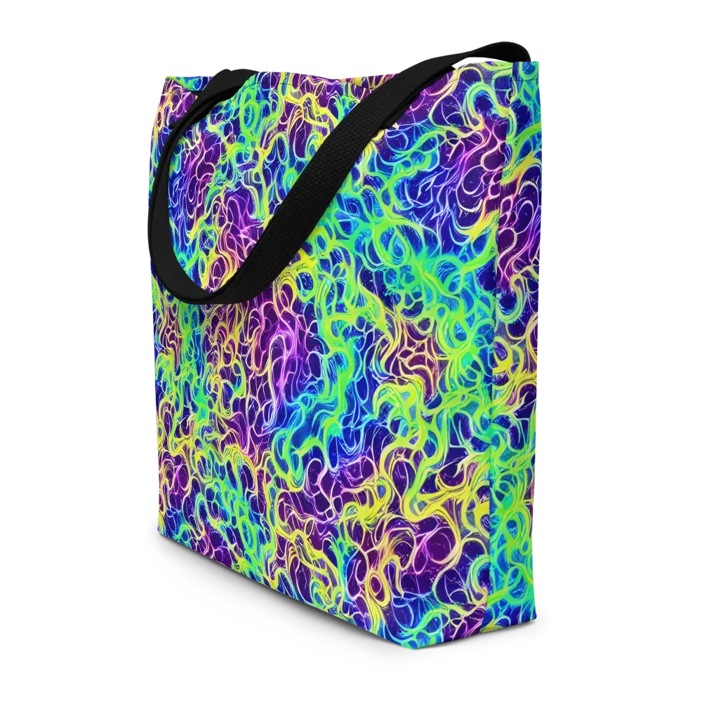 Nightwave Garden on Large Tote Bag W/ Pocket — Front