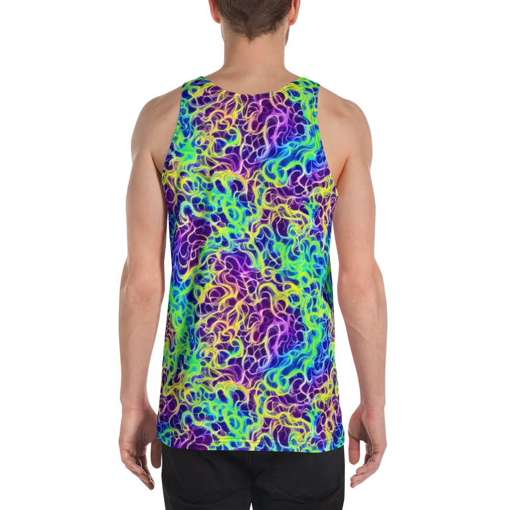 Nightwave Garden on Men's Tank Top — Back