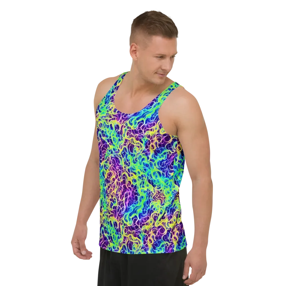 Nightwave Garden on Men's Tank Top — Left Front