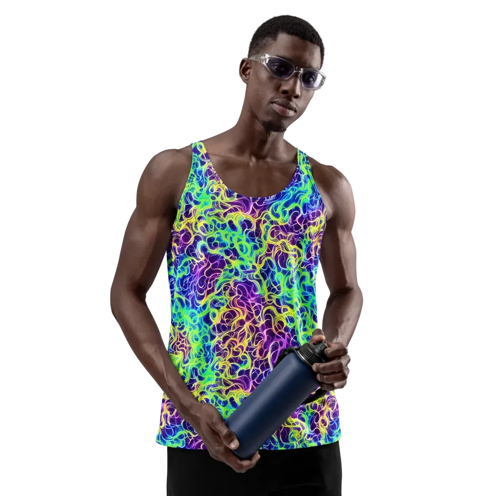 Nightwave Garden on Men's Tank Top — Front
