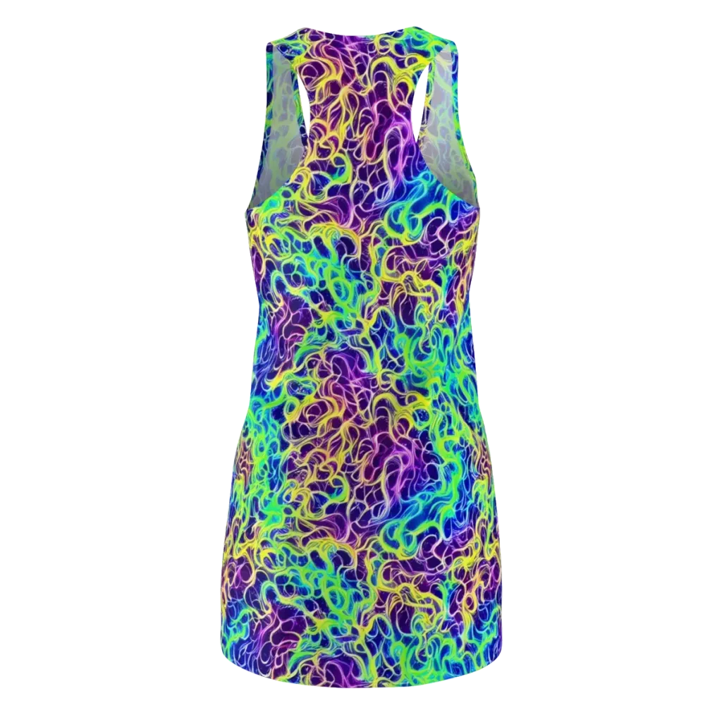 Nightwave Garden on Racerback Dress — Back