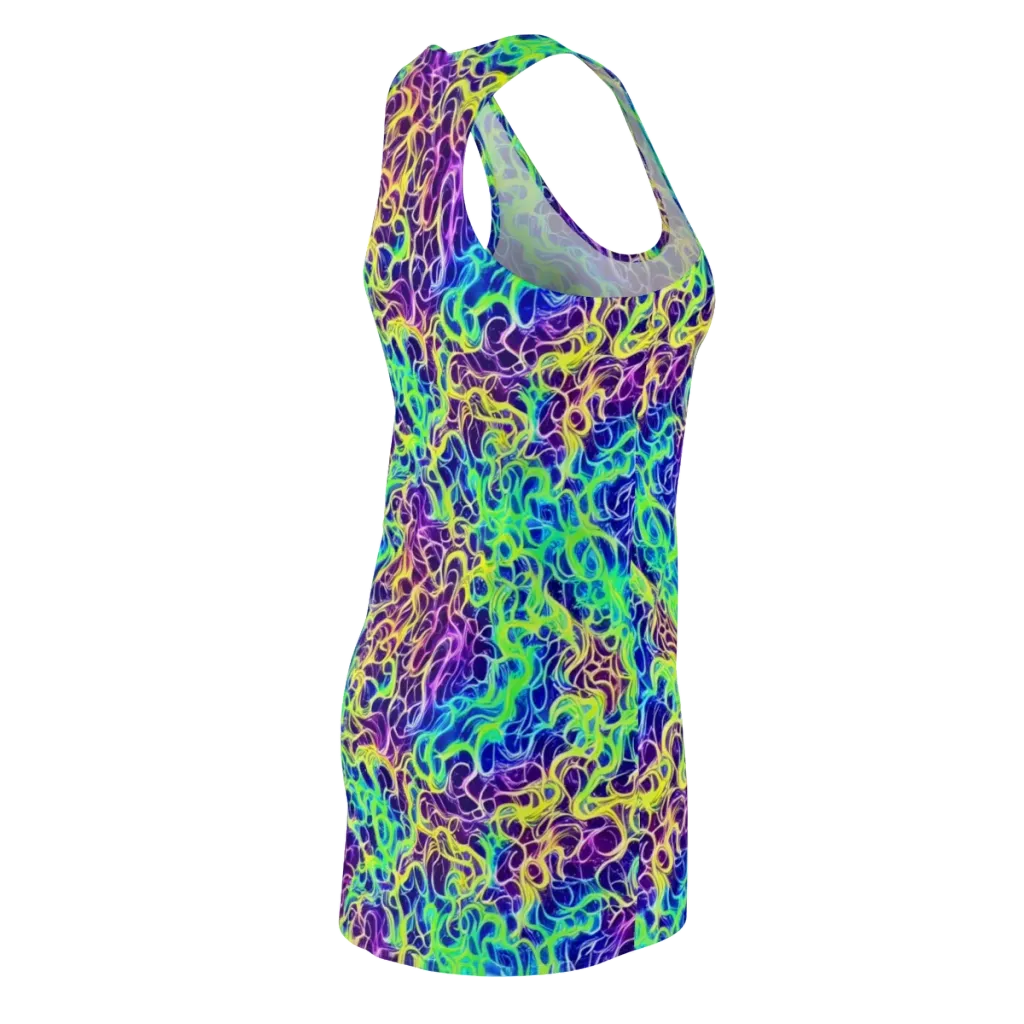 Nightwave Garden on Racerback Dress — Back Side