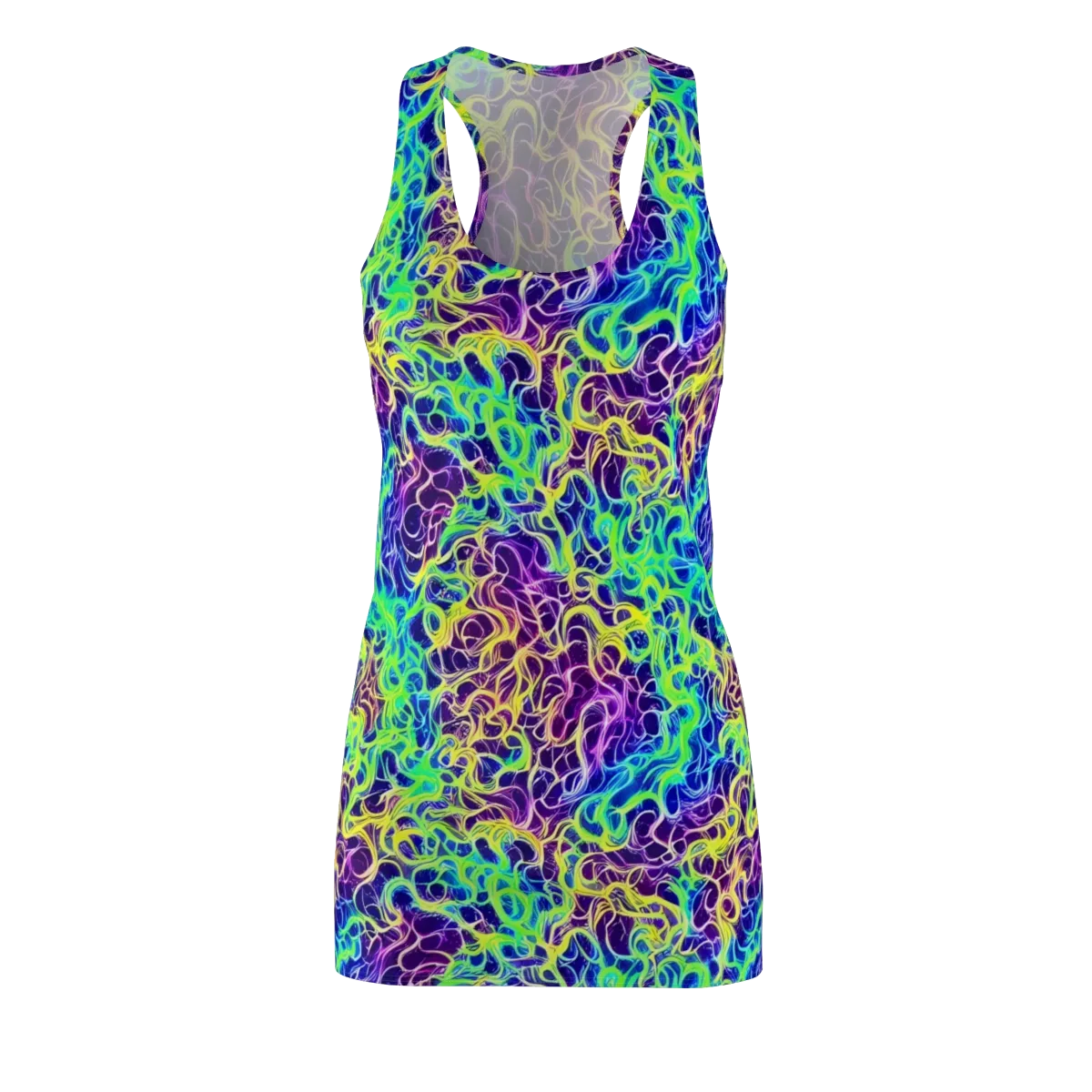 Nightwave Garden on Racerback Dress — Front