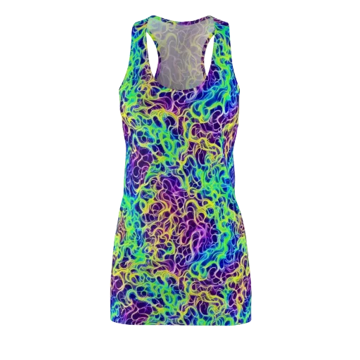 Nightwave Garden on a Racerback Dress
