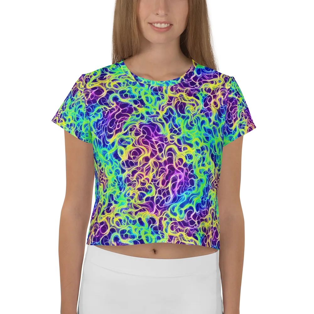 Nightwave Garden on Crop Tee — Front