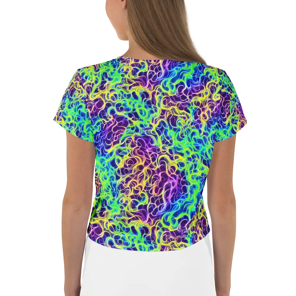 Nightwave Garden on Crop Tee — Back