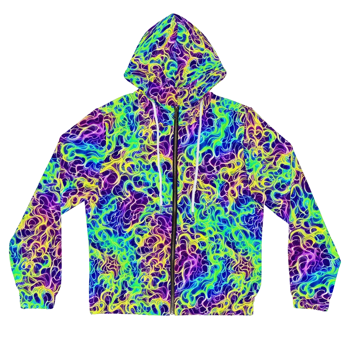 Nightwave Garden on Women's Full-Zip Hoodie — Front