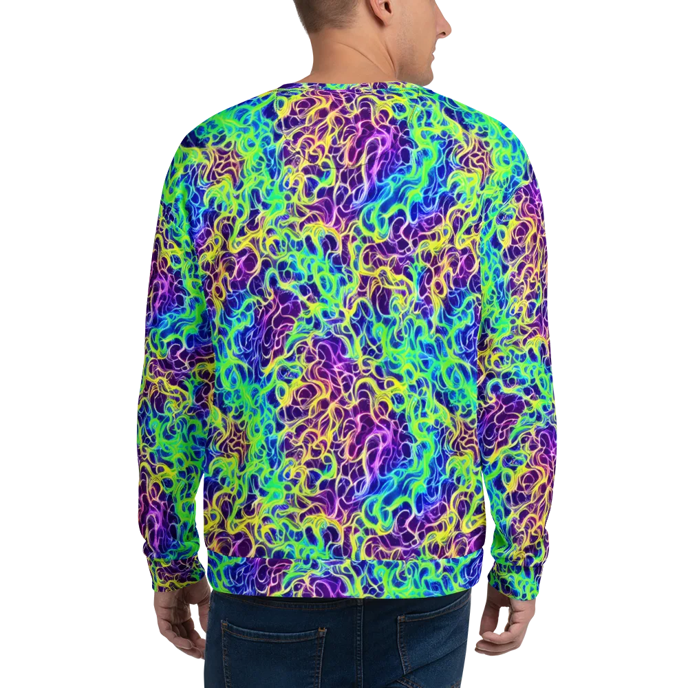 Nightwave Garden on Sweatshirt — Back