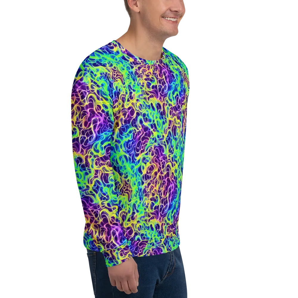 Nightwave Garden on Sweatshirt — Right Front