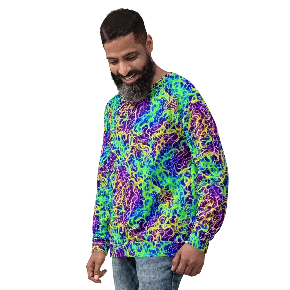 Nightwave Garden on Sweatshirt — Left Front