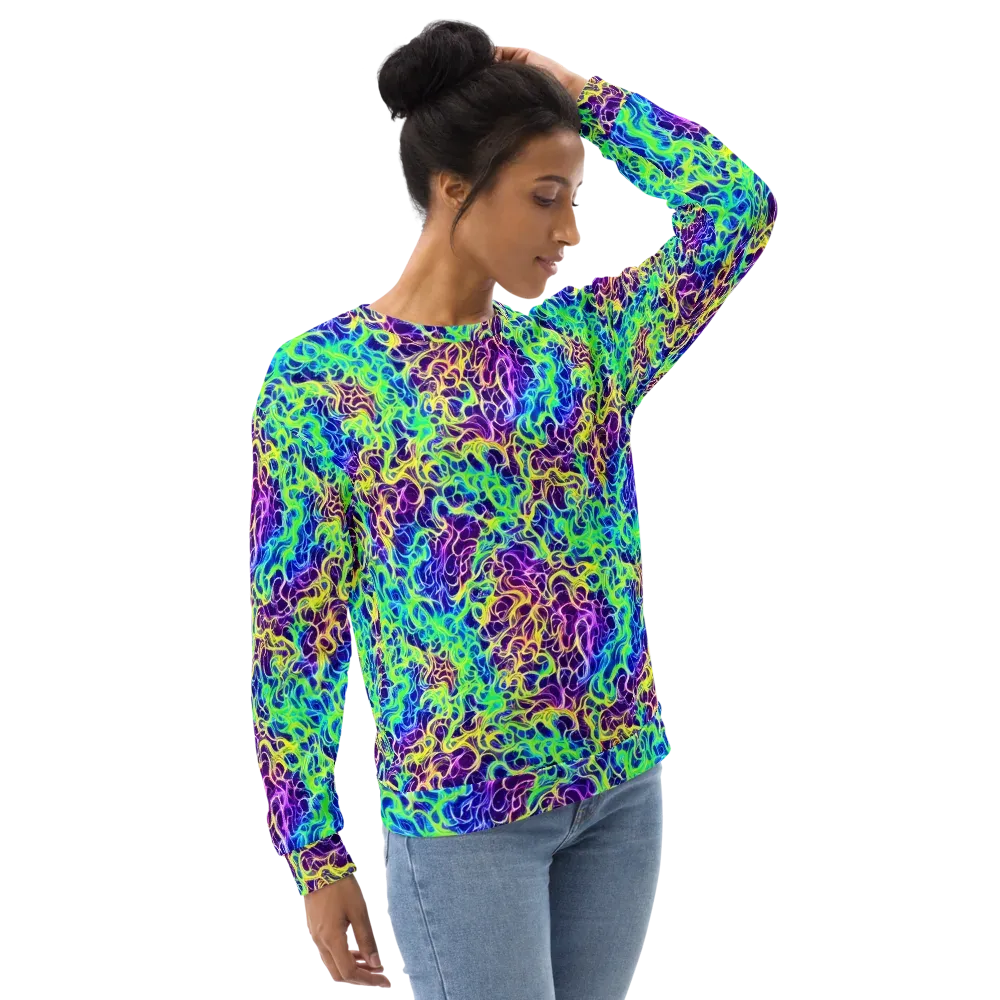 Nightwave Garden on Sweatshirt — Right Front