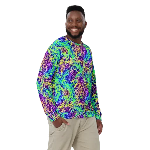 Nightwave Garden on a Sweatshirt