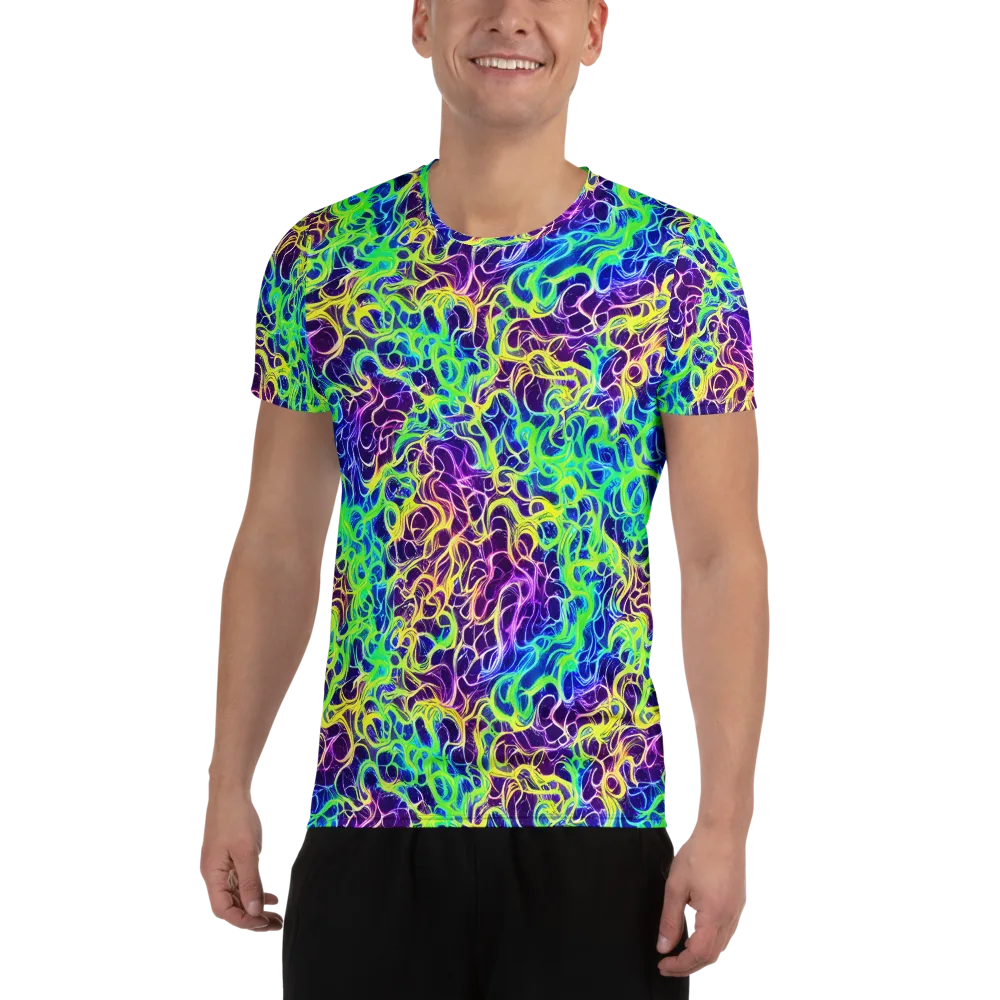 Nightwave Garden on Men's Athletic T-Shirt — Front