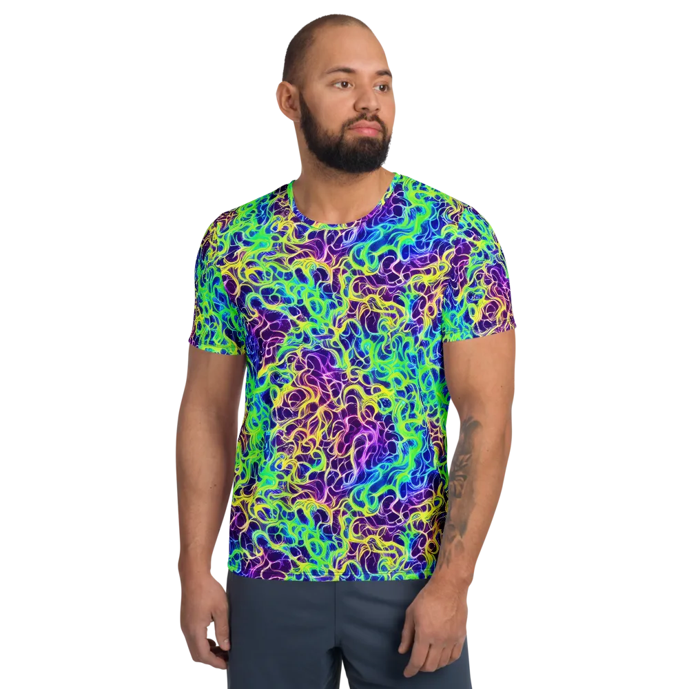 Nightwave Garden on Men's Athletic T-Shirt — Front
