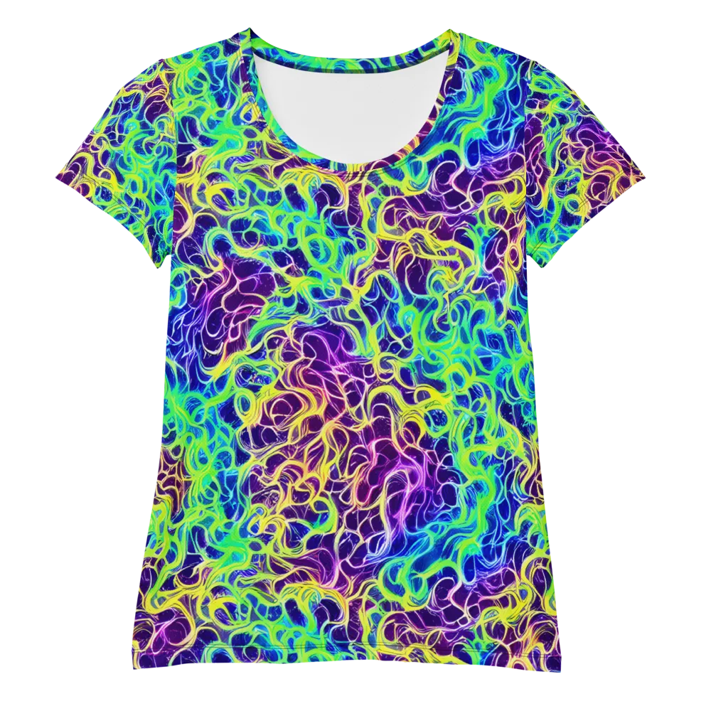 Nightwave Garden on Women's Athletic T-Shirt — Front