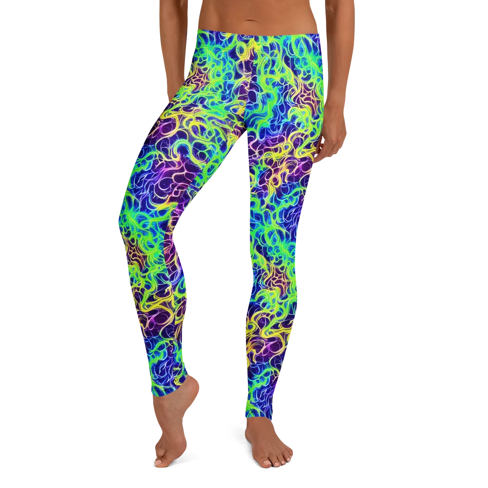 Nightwave Garden on Leggings — Front