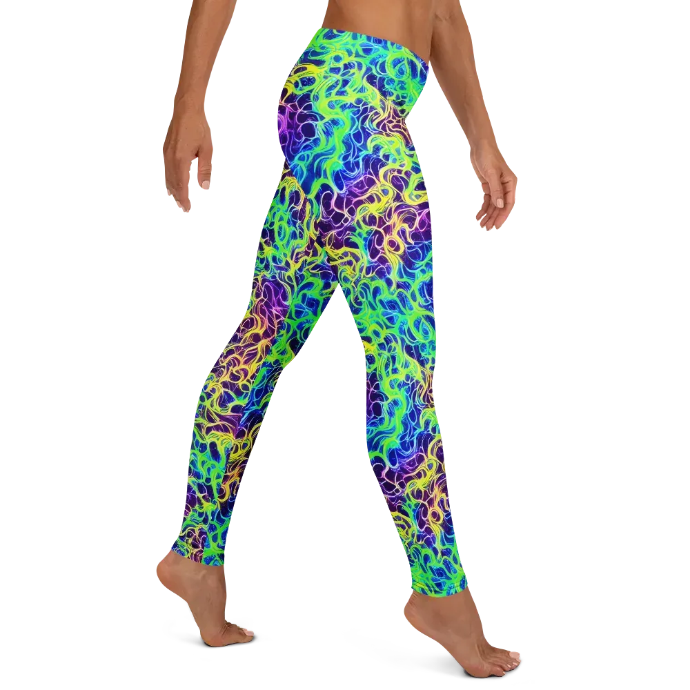 Nightwave Garden on Leggings — Right