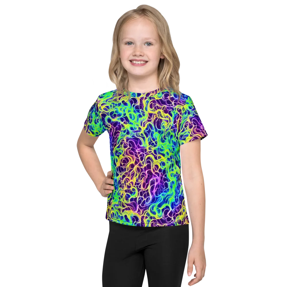 Nightwave Garden on Kids Crew Neck T-Shirt — Front
