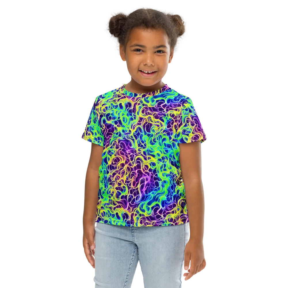 Nightwave Garden on Kids Crew Neck T-Shirt — Front