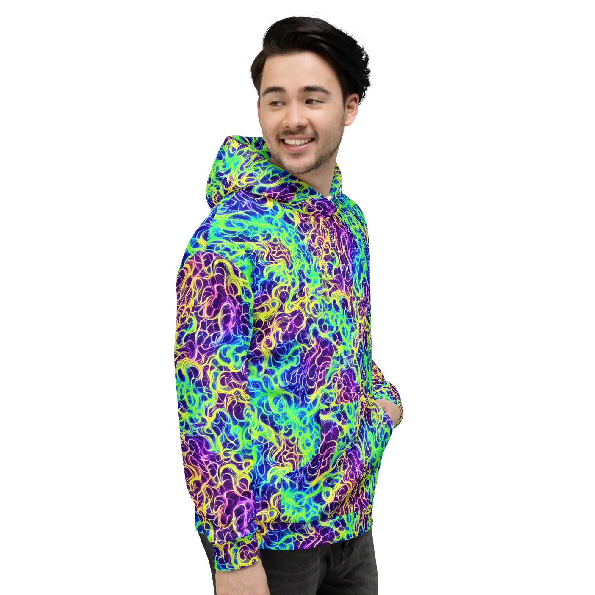 Nightwave Garden on Hoodie — Right