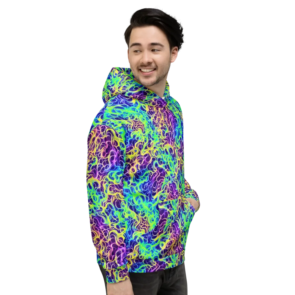 Nightwave Garden on Hoodie — Right