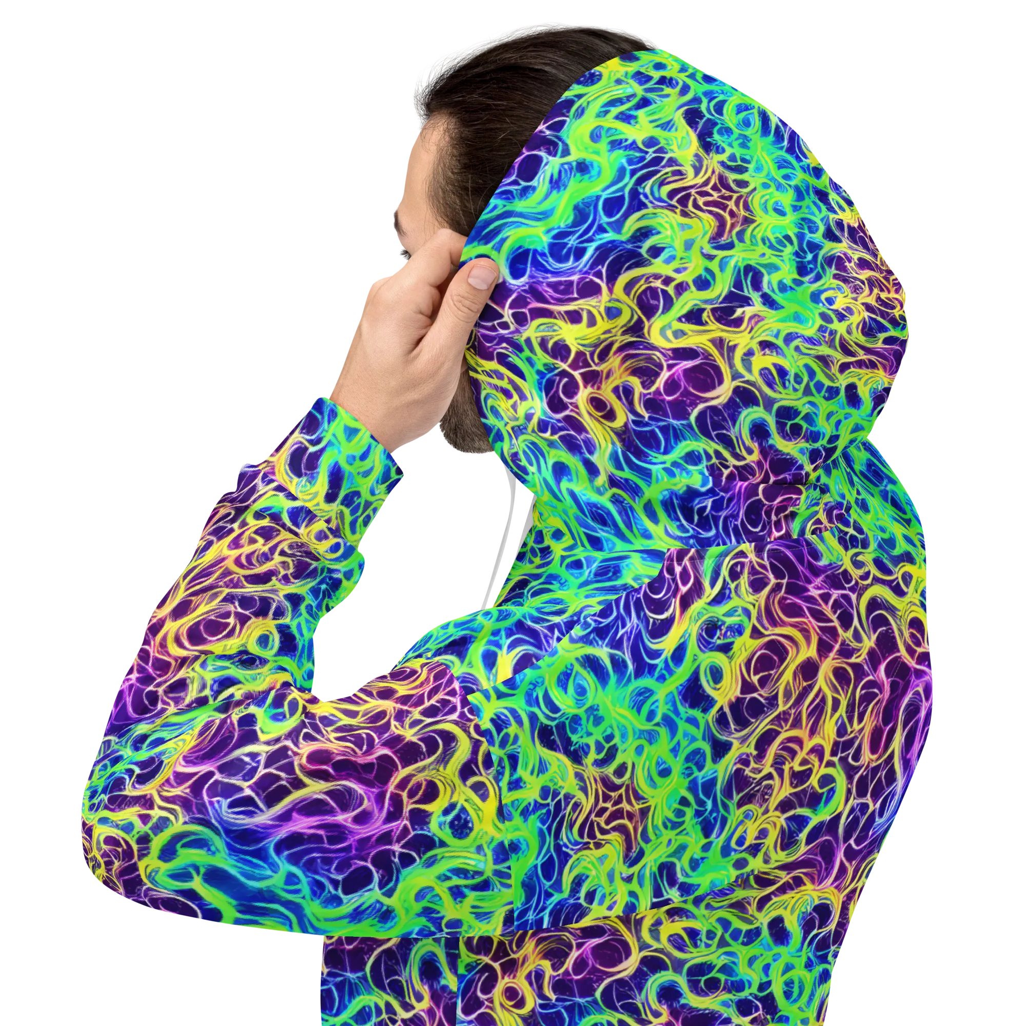 Nightwave Garden on Hoodie — Back