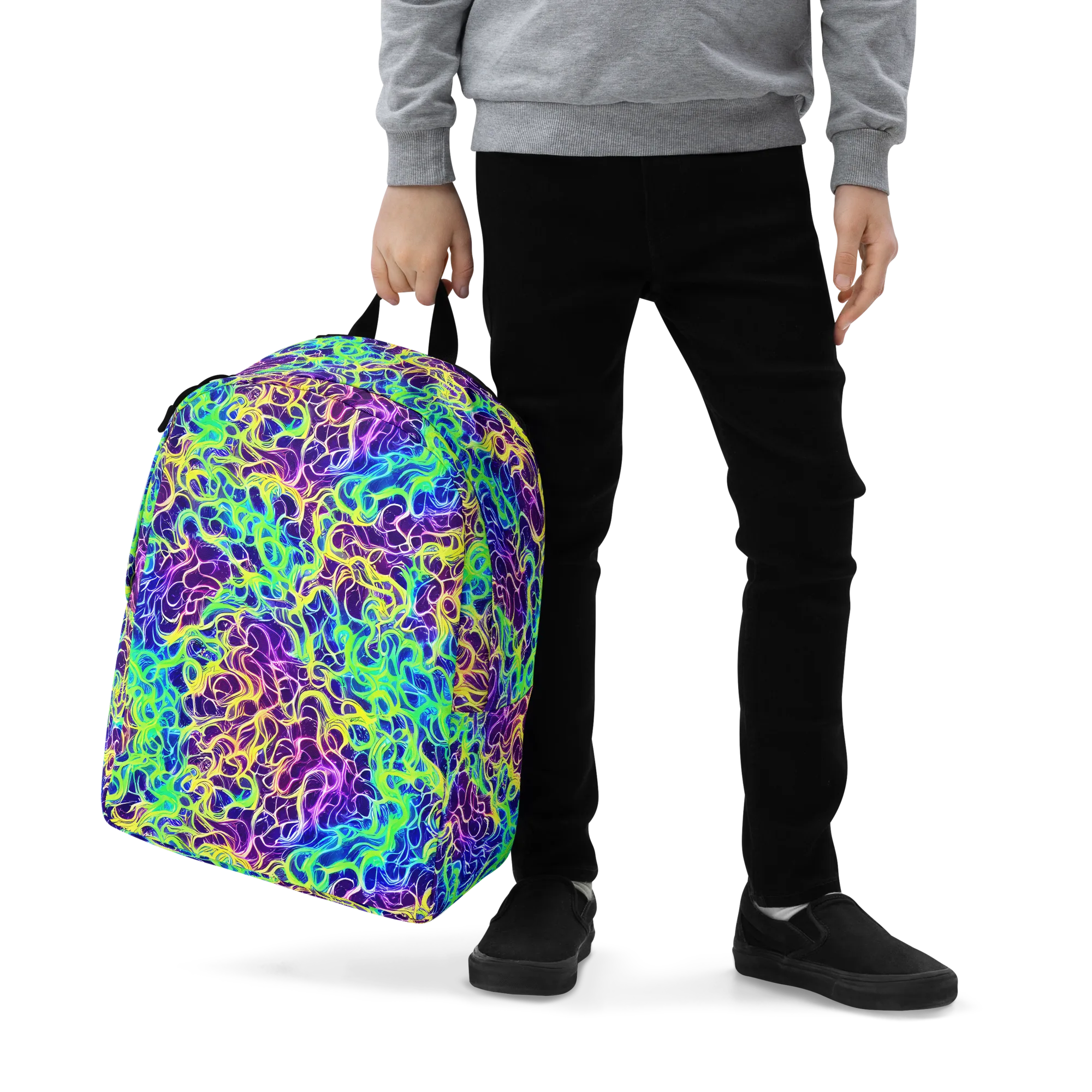 Nightwave Garden on Minimalist Backpack — Zoomed-in