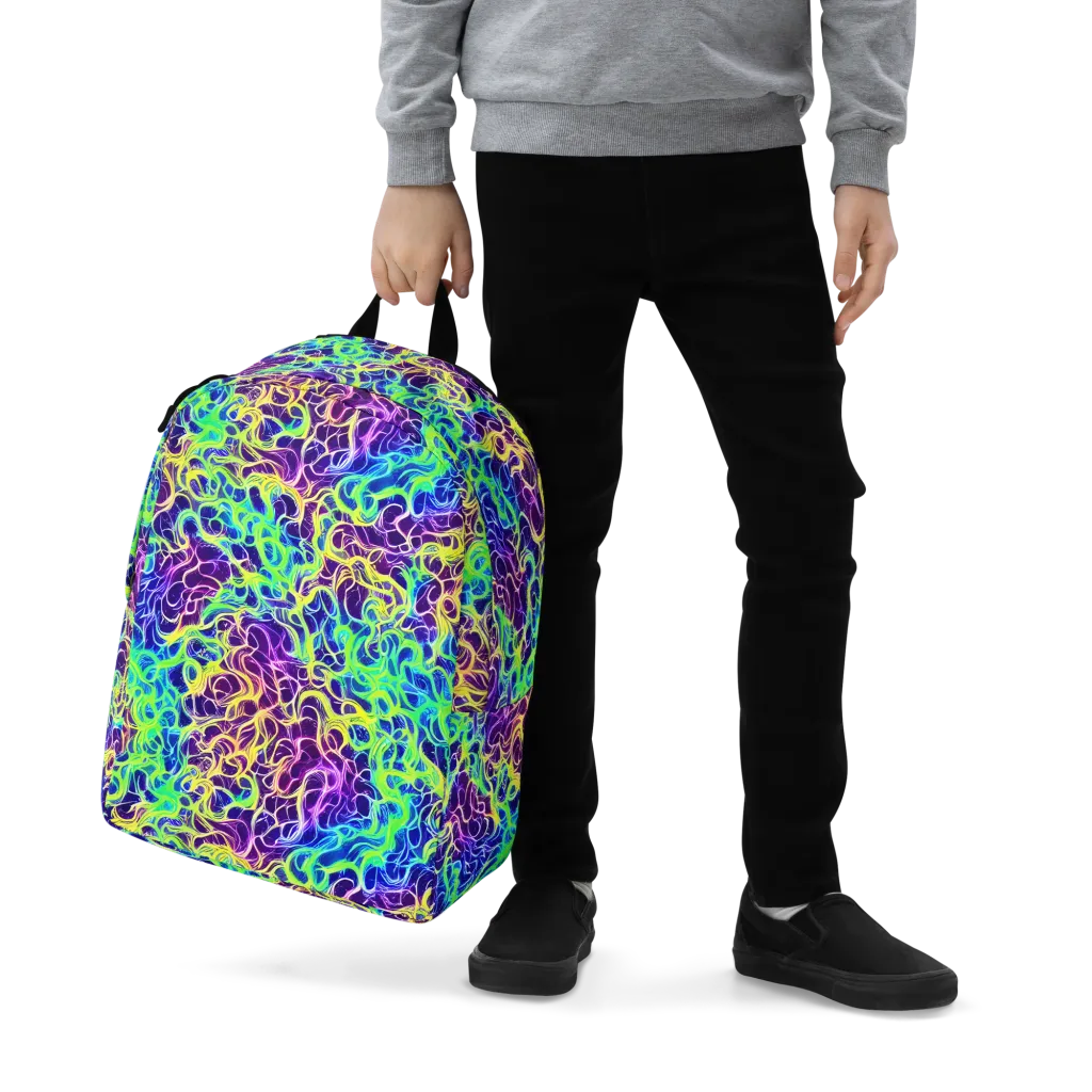 Nightwave Garden on Minimalist Backpack — Zoomed-in