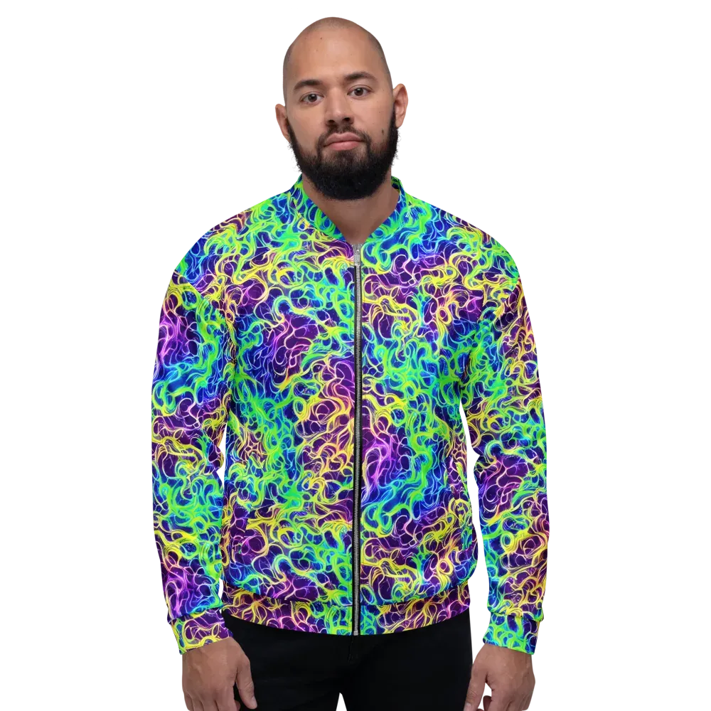 Nightwave Garden on Bomber Jacket — Front