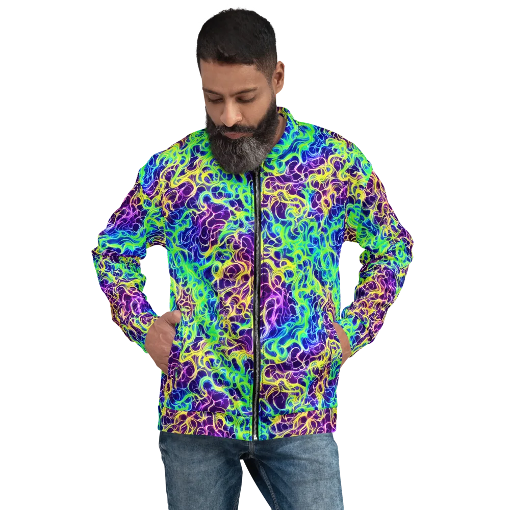 Nightwave Garden on Bomber Jacket — Front