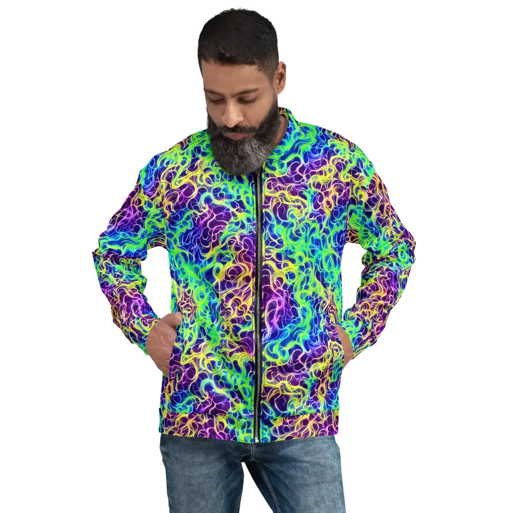 Nightwave Garden on Bomber Jacket — Front
