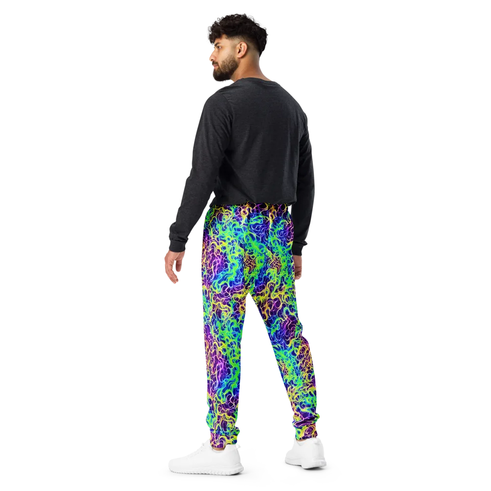 Nightwave Garden on Men's Joggers — Back