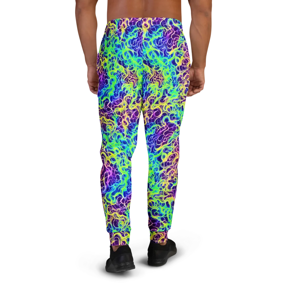 Nightwave Garden on Men's Joggers — Back
