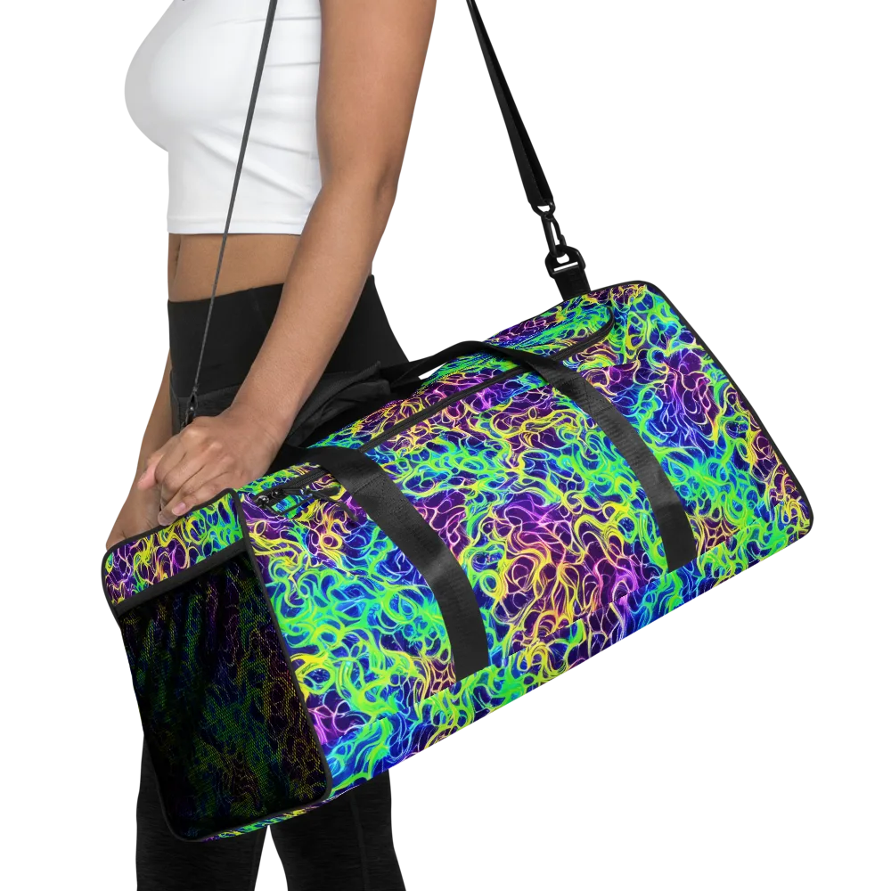 Nightwave Garden on Duffle Bag — Front