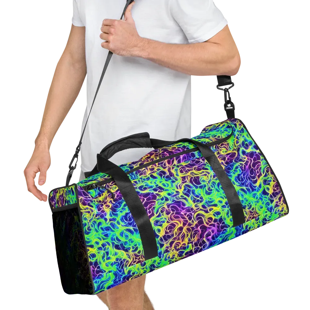 Nightwave Garden on Duffle Bag — Right Front