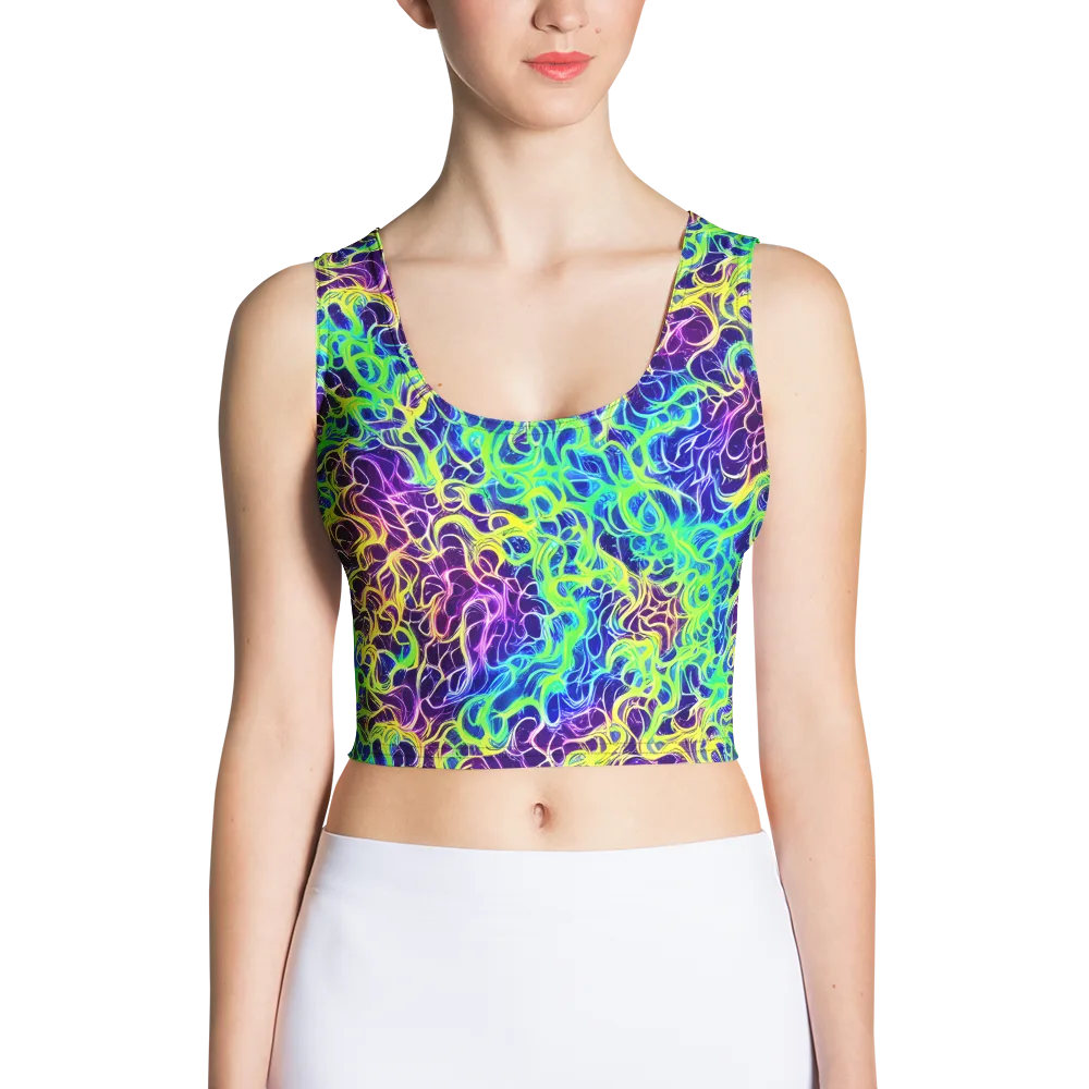 Nightwave Garden on Crop Top — Front