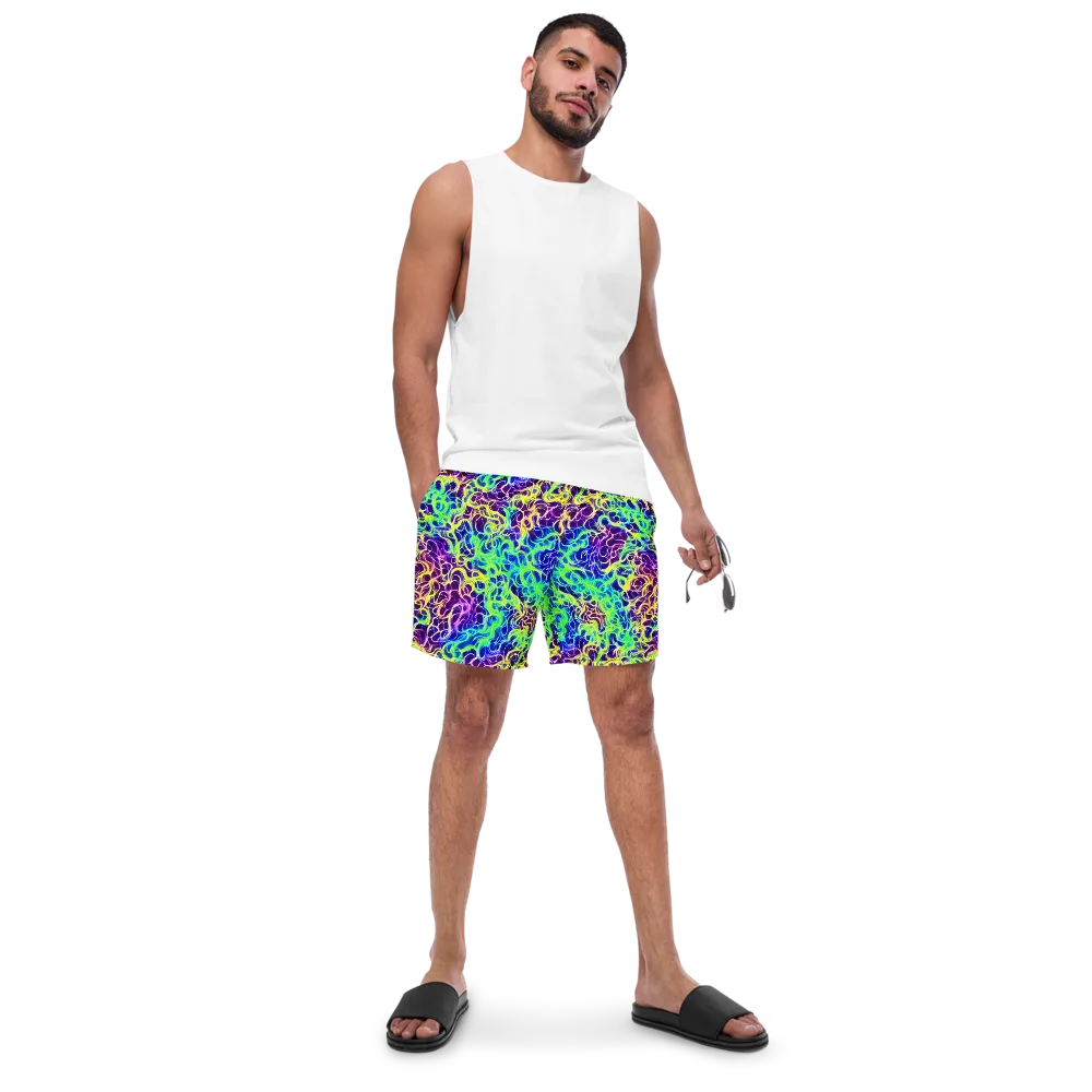Nightwave Garden on Swim Trunks — Front