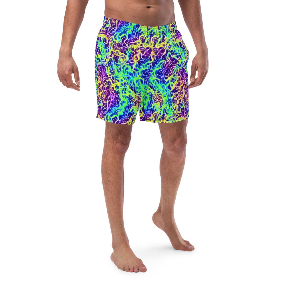 Nightwave Garden on Swim Trunks — Front