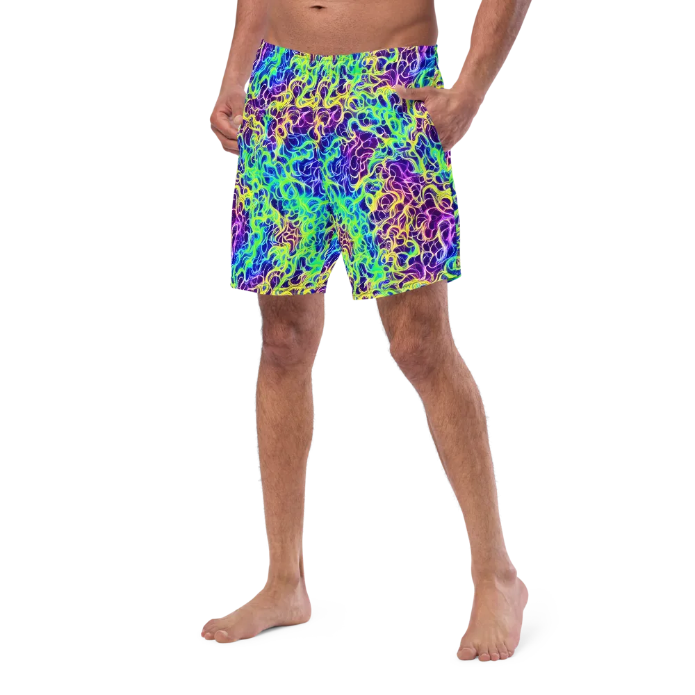 Nightwave Garden on Swim Trunks — Left Front