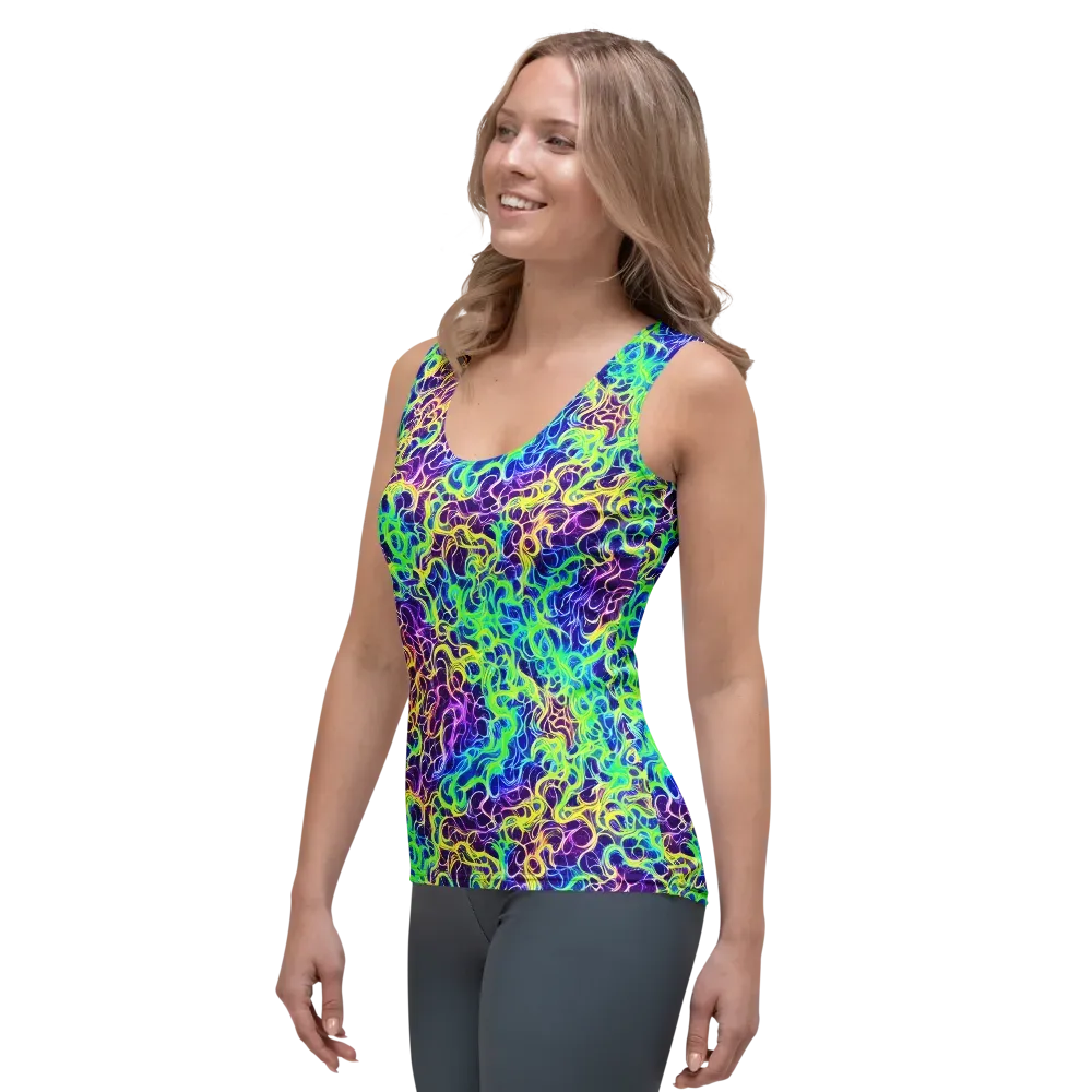 Nightwave Garden on Women's Tank Top — Left Front