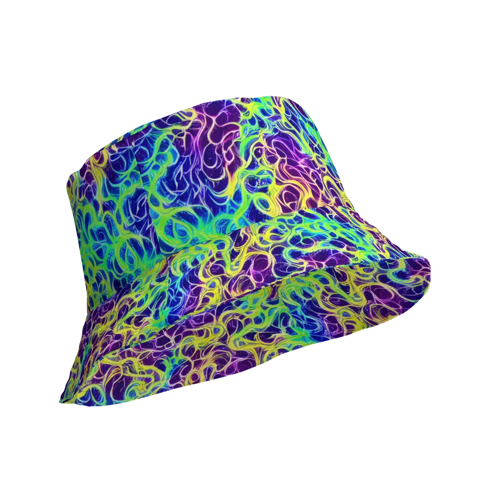 Nightwave Garden on Reversible Bucket Hat — Product details Outside