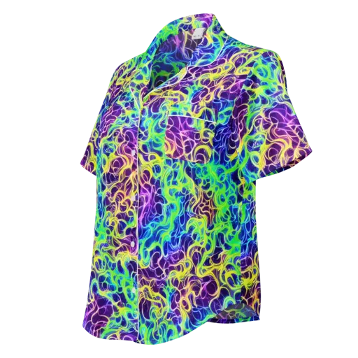 Nightwave Garden on a Women's Short Sleeve Pajama Top